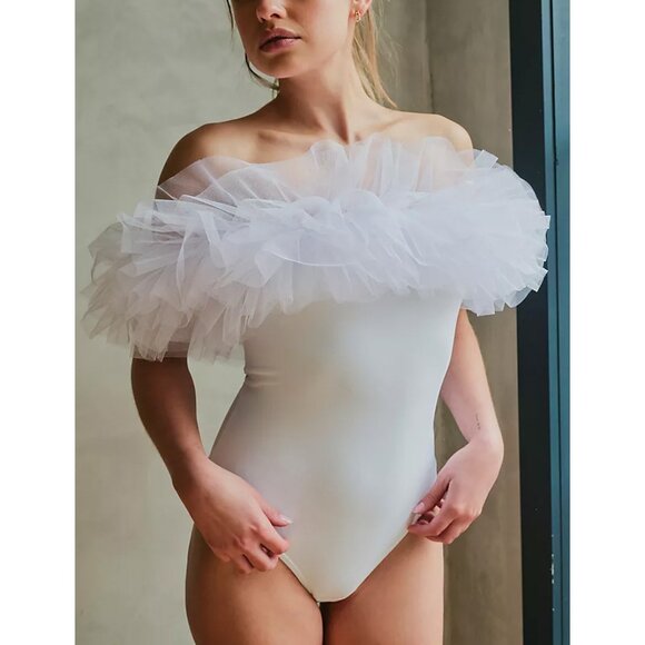 Free People Tops - 🎉LAST CHANCE🎉 FREE PEOPLE Big Love Bodysuit / White